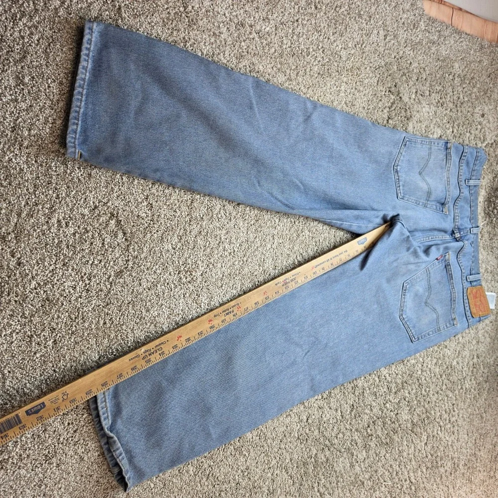 Levis Western Fit Jeans Mens 36x30 Light Wash Blue Denim A0052-0005 Outdoor